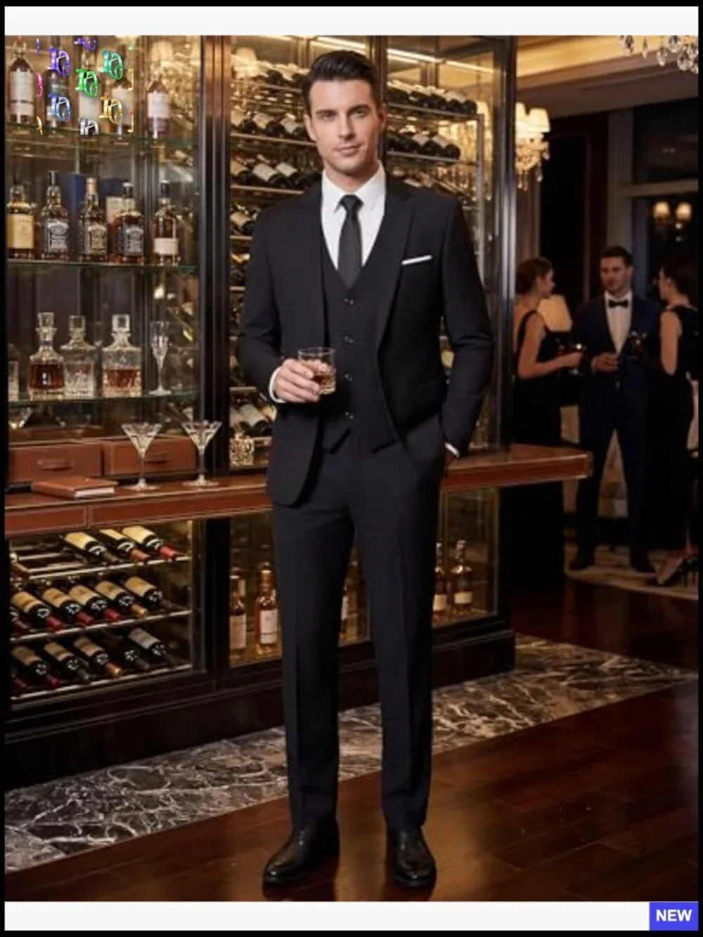 Slim Fit 3 Piece Suit Set Modern Classic Business Party Blazer Vest Pants